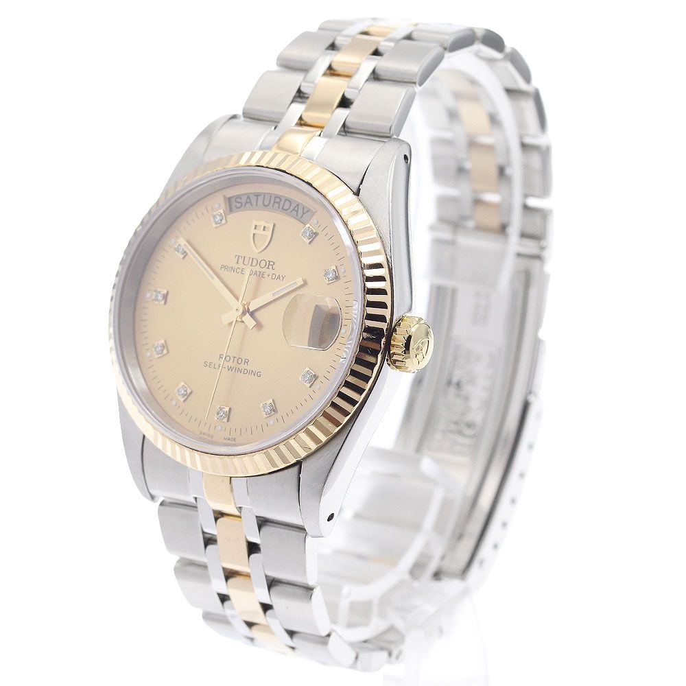 チュードル TUDOR 76213 プリンス デイトデイ 10Pダイヤ 自動巻き