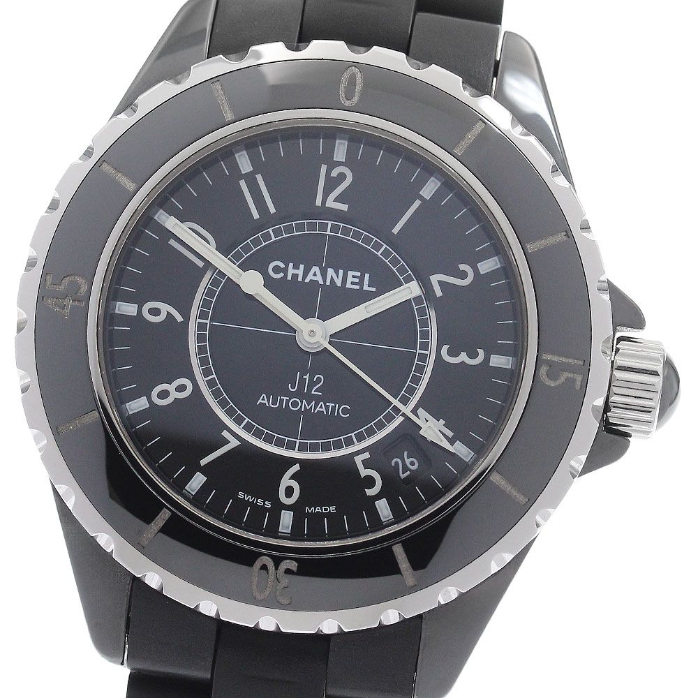 シャネル CHANEL H0684 J12 黒セラミック 38mm 自動巻き メンズ 美品