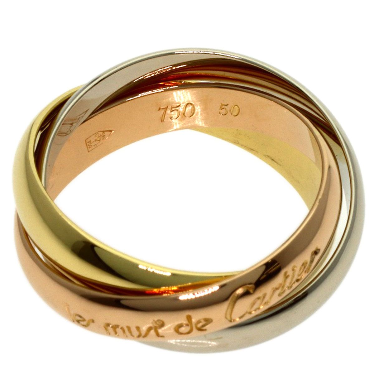 CARTIER カルティエ トリニティ #50 リング・指輪 K18YG K18WG K18PG