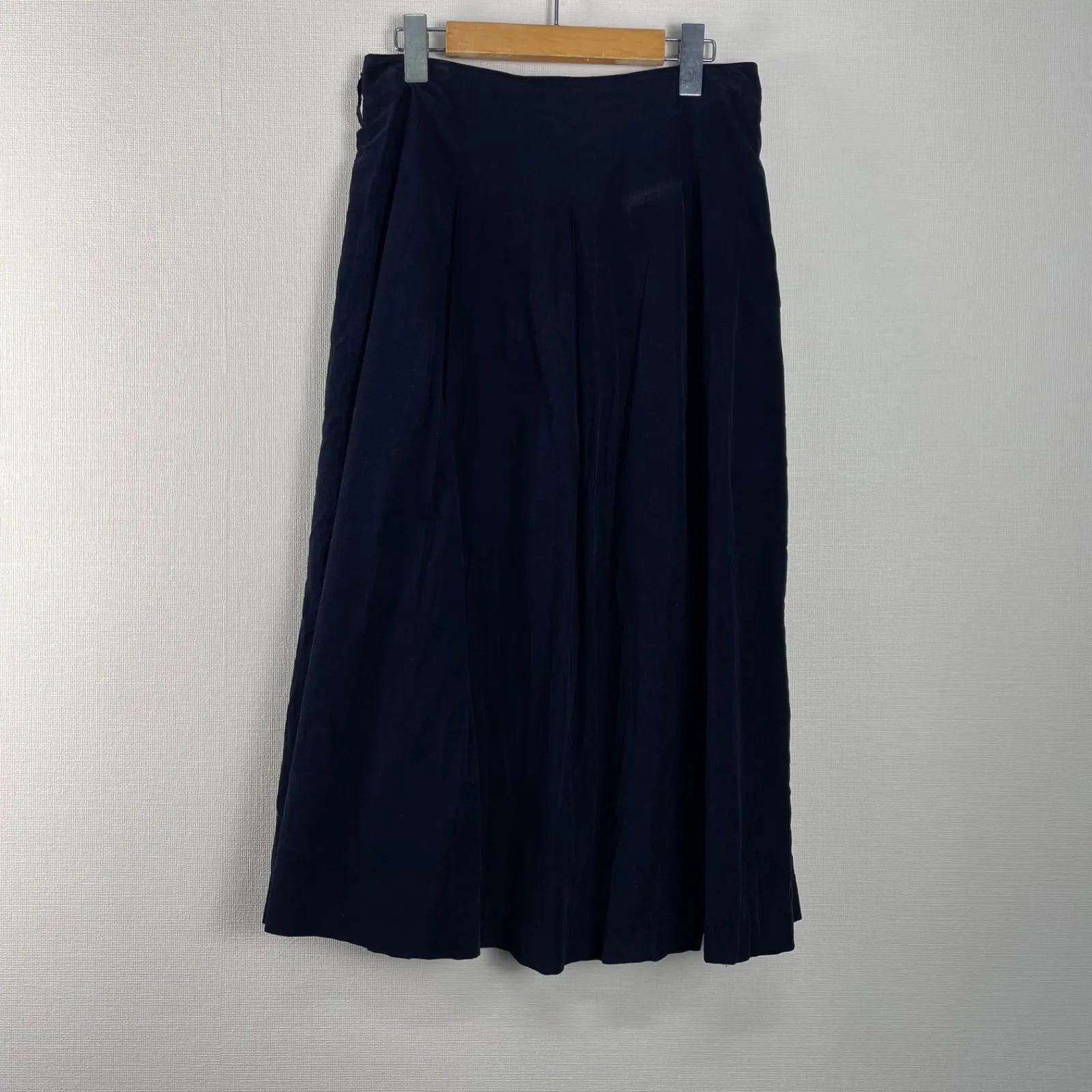 SCAPA スキャパ フレアスカート ロングスカート タック入り コットン