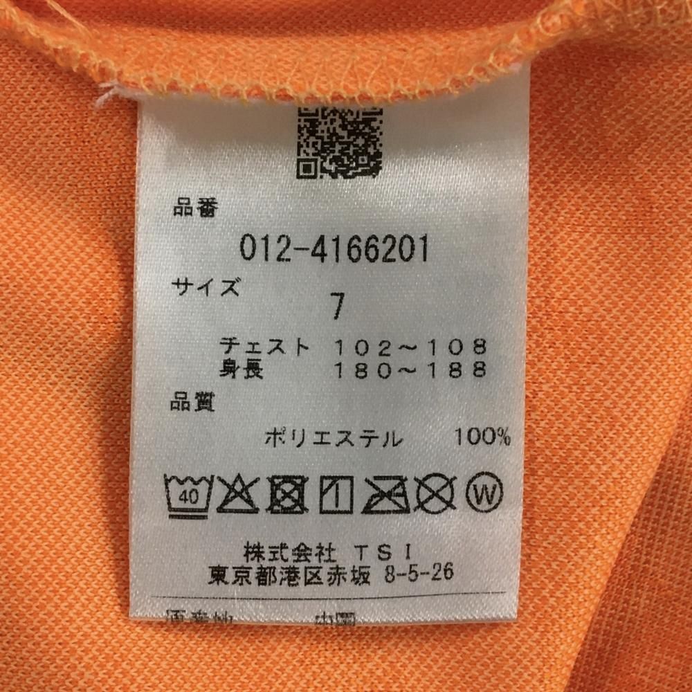 超美品】ニューバランスゴルフ 半袖ハイネックシャツ オレンジ メンズ
