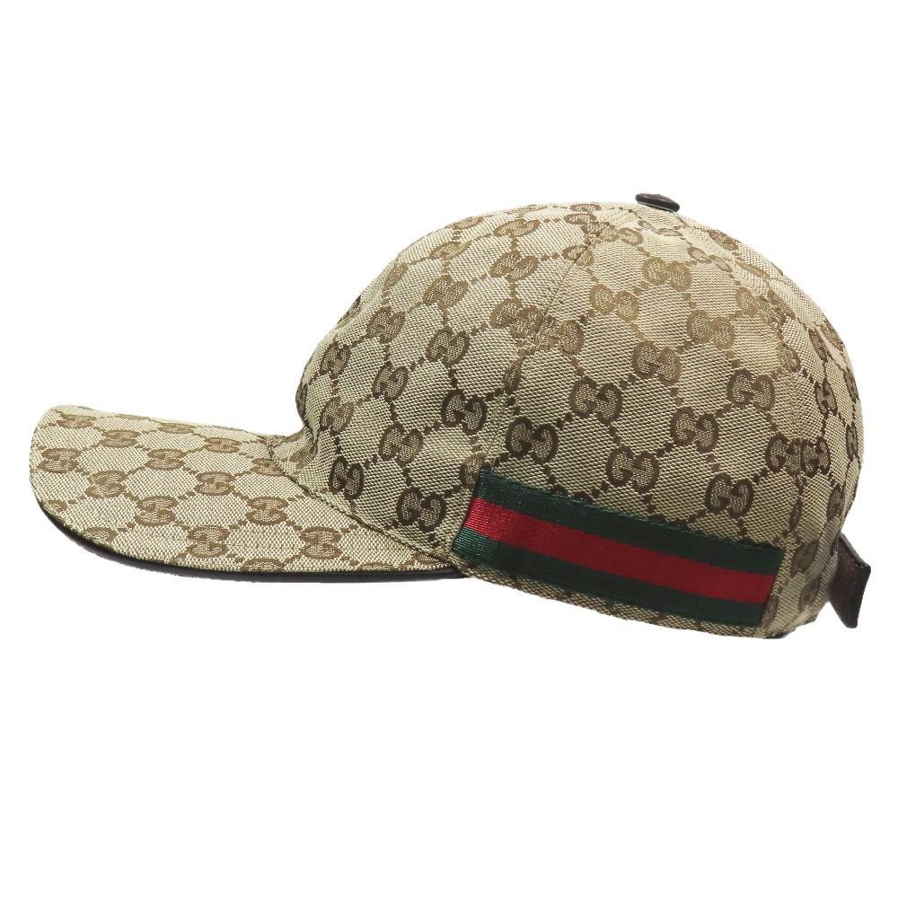 GUCCI ウェブ ストライプ GG ベースボール キャップL ベージュ セール GUCCI ウェブ ストライプ GG ベースボールキャップ