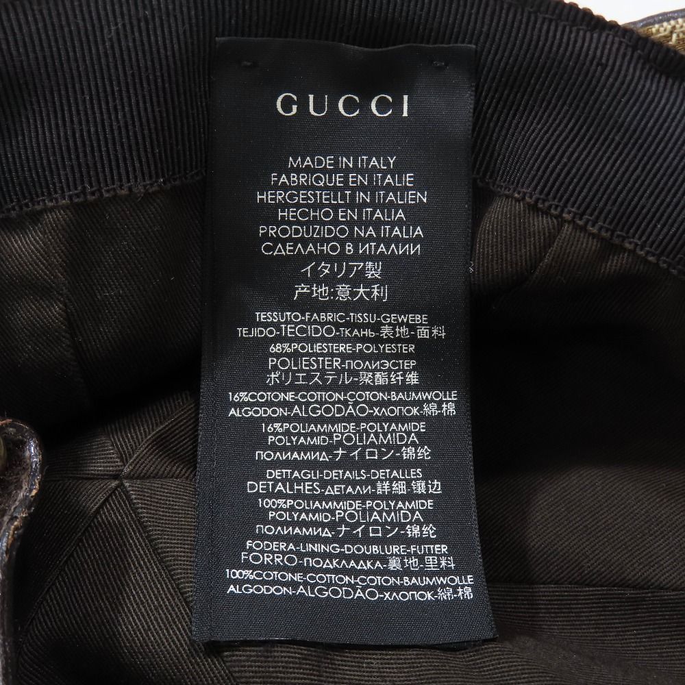 良品 GUCCI グッチ ベースボールキャップ GG キャンバス ウェブ