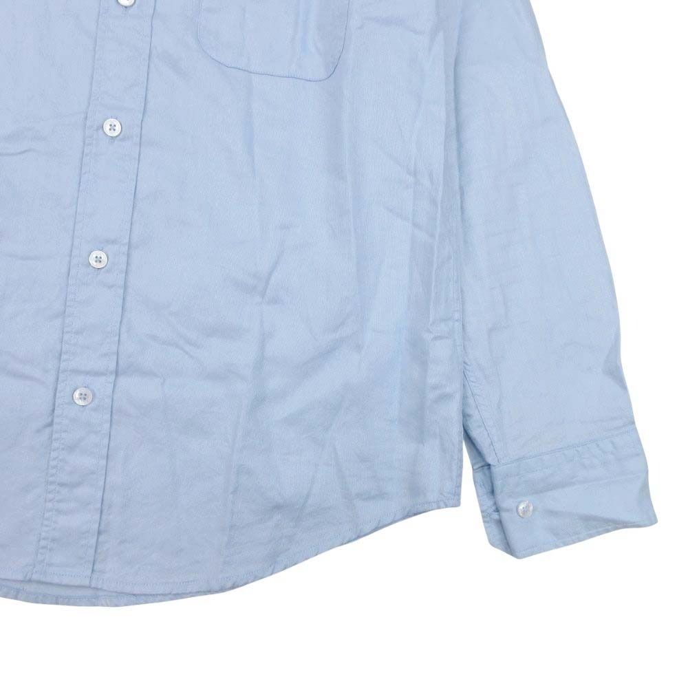 良品 VISVIM ビズビム ALBACORE SHIRT L/S IT シャツ カットソー トップス 長袖 ボタンダウン エルボーパッチ 1 サックス ブルー メンズ 古着 中古 USED 良品 VISVIM ビズビム ALBACORE SHIRT L/S IT シャツ カットソー