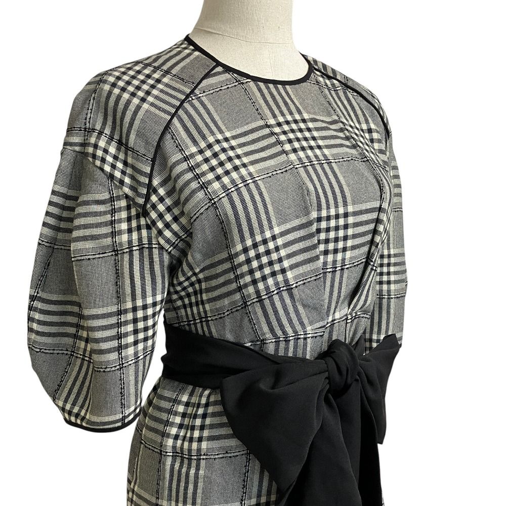 良品 CLANE クラネ LOOP LINE CHECK WIDE RIBBON ONE PIECE ワンピース