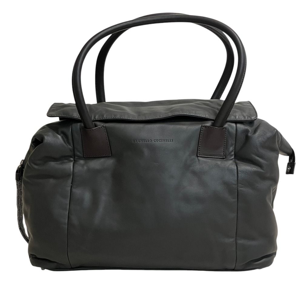 新品同様　ブルネロクチネリ　キャメル　ボストン 新品同様 BRUNELLO CUCINELLI ブルネロクチネリ ソフトレザー モニーレ