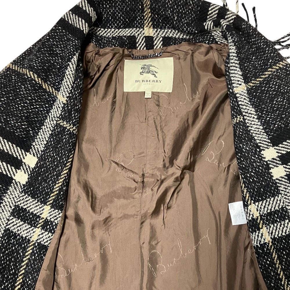 美品 BURBERRY LONDON バーバリーロンドン ビッグノバチェック ウール