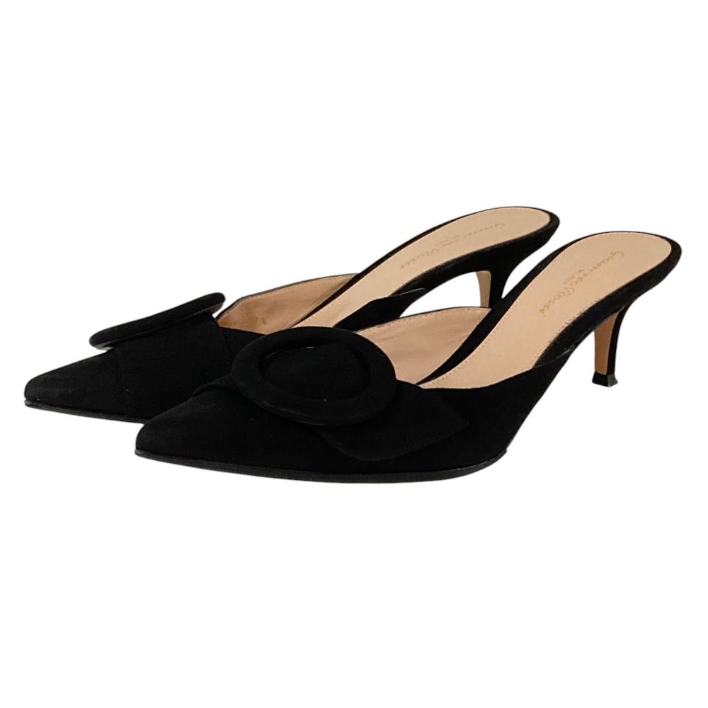【未使用】Gianvito Rossi スエード ミュール 良品 Gianvito Rossi ジャンヴィトロッシ スエード ミュール パンプス