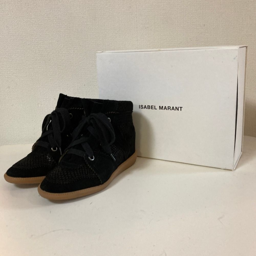 isabel marant スニーカー インヒール スウェード ブーツ used 美品 ISABEL MARAN イザベルマラン カーフスエード STAINER BASKET