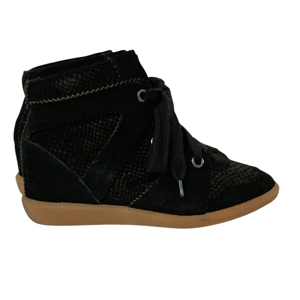 美品 ISABEL MARANT イザベルマラン インヒールスニーカー24cm 美品 ISABEL MARAN イザベルマラン カーフスエード STAINER BASKET