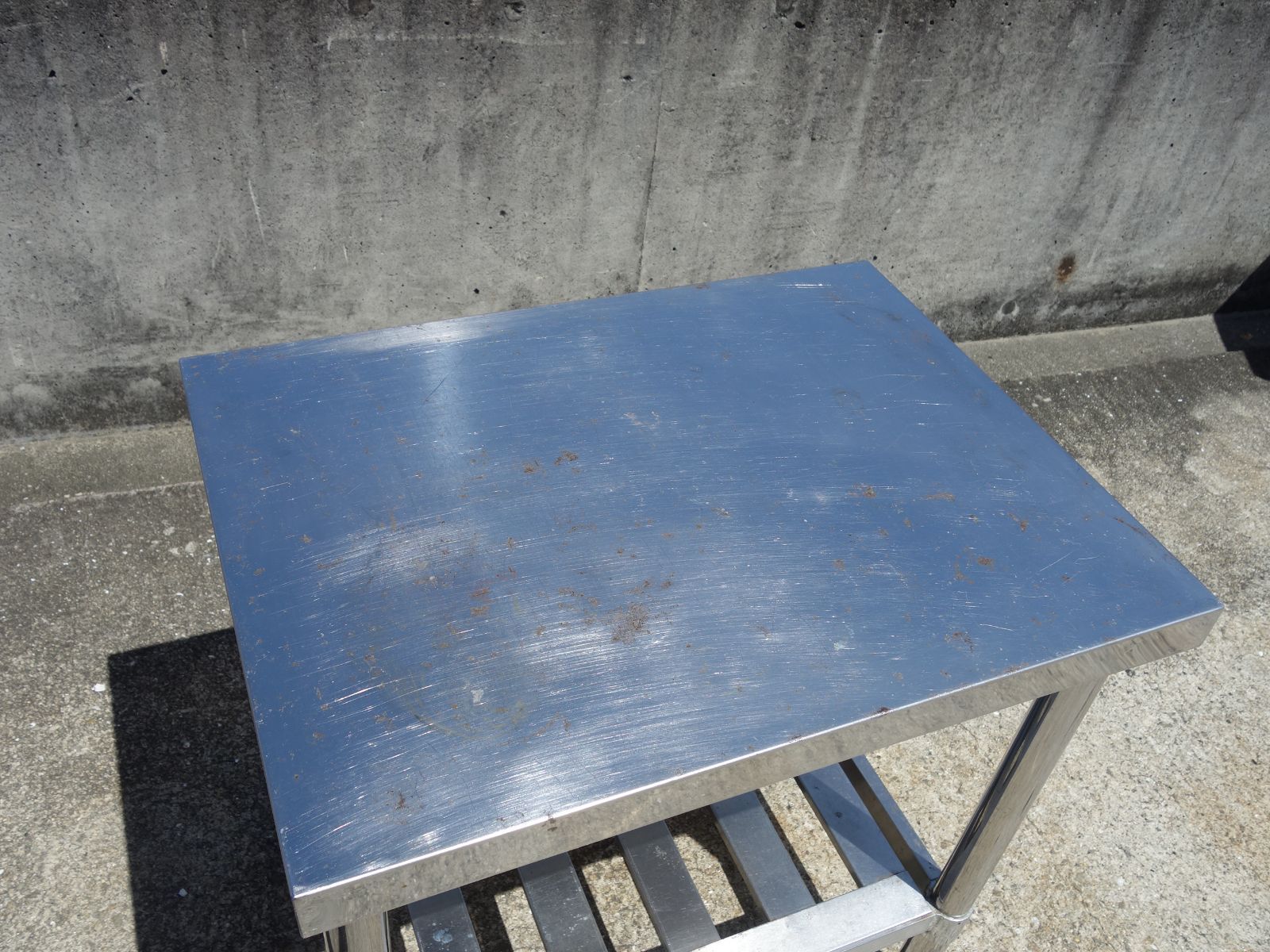 中古】M▽業務用 厨房 作業台 棚 ステンレス コンロ用 コンロ台 幅600