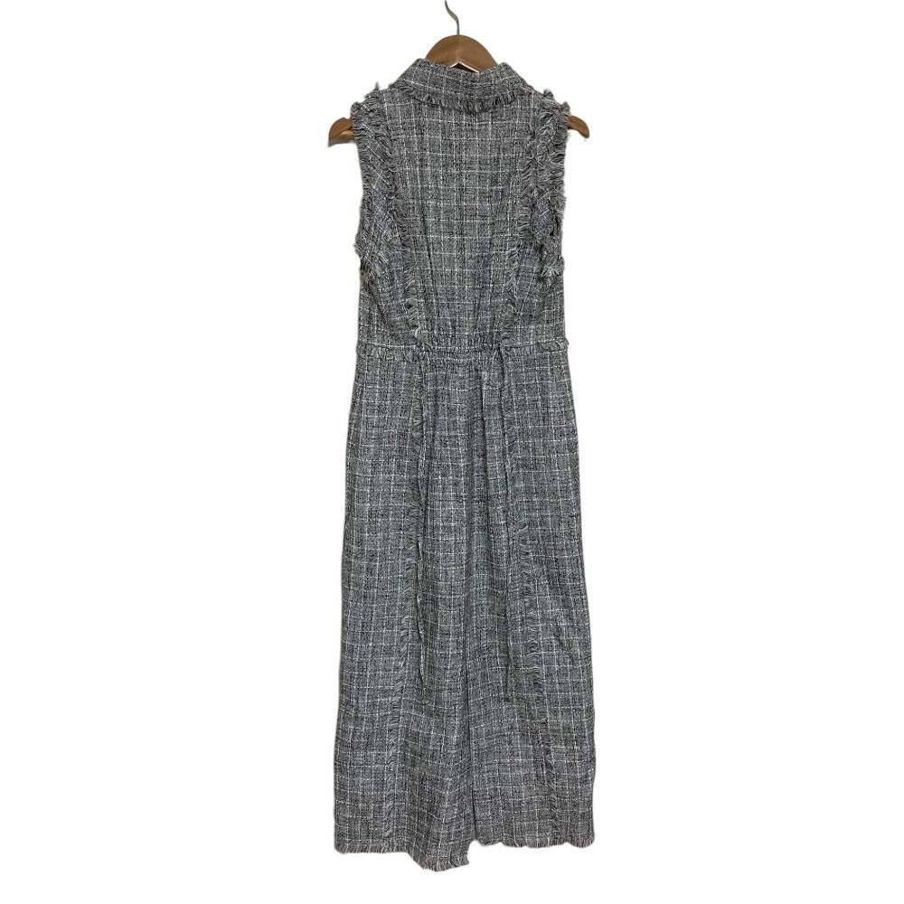 美品 25AW FRAY I.D フレイアイディー フリンジデザインツイードポロ