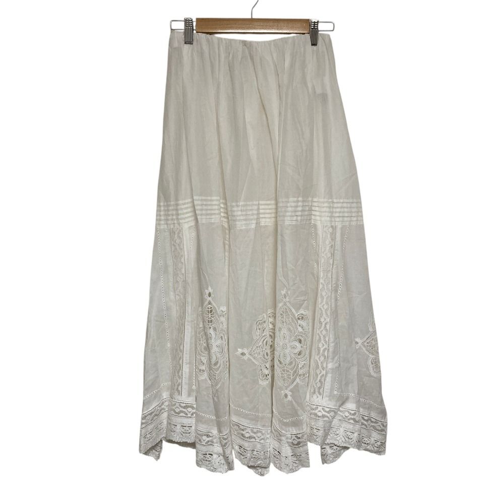 美品 25AW IENA イエナ コットンレーススカート サイズ36 ホワイト