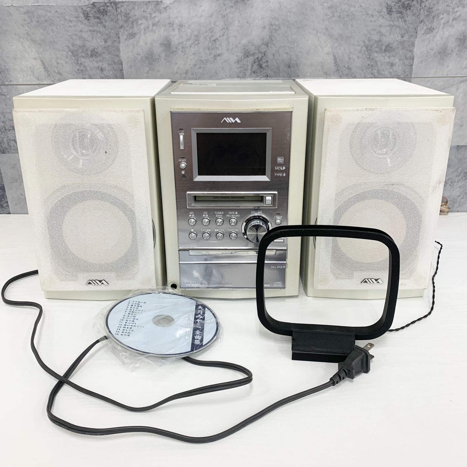 アイワ AIWA XR-MJ1 ミニコンポ CD・MD・カセットデッキ AIWA
