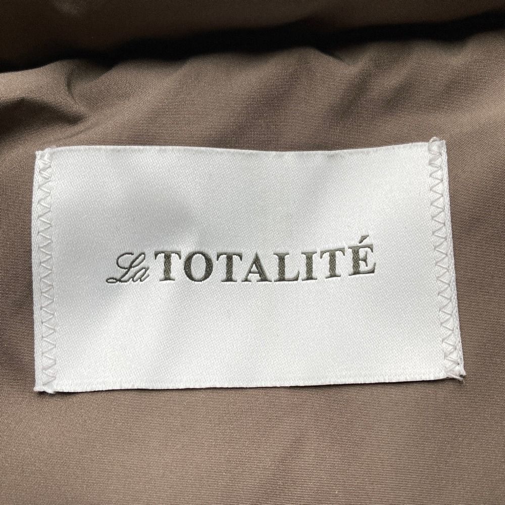 良品 La Totalite ラトータリテ エコファー ダウンコート 36 ブラウン