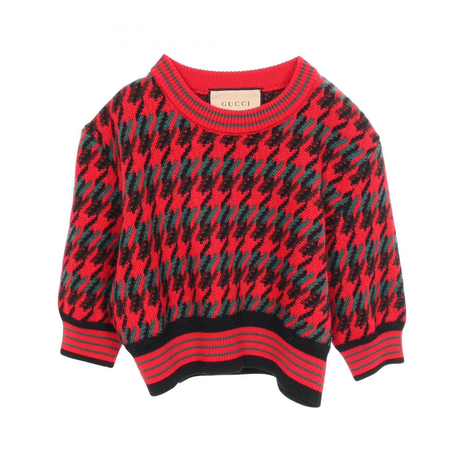 グッチ GUCCI ニット 千鳥格子 クロップド 650262 ウール ニット レディース Used A