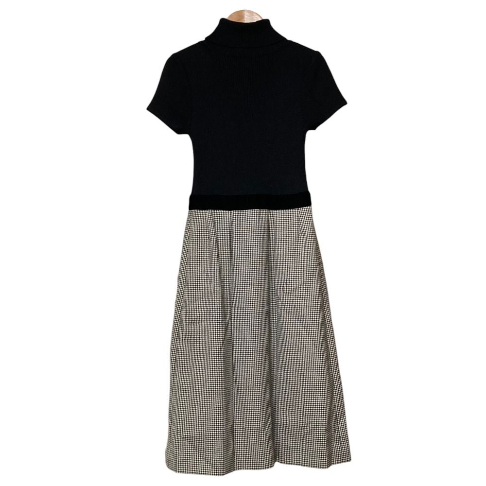 美品 Rene ルネ 千鳥格子 ニットドッキング ロング ワンピース サイズ