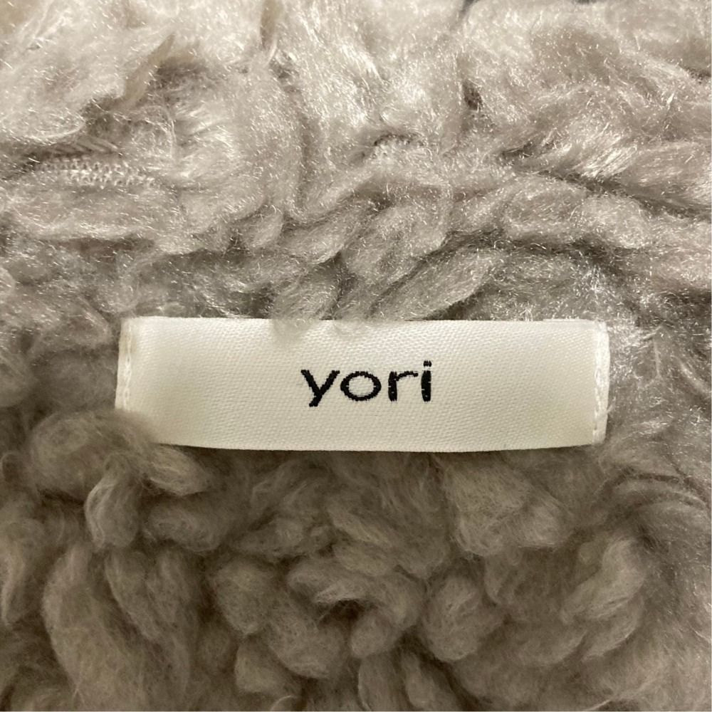yori プードルフード ジレ フリースジャケット　ベスト 美品 yori ヨリ プードルフードジレ ボア ベスト YR2225-132AW サイズF