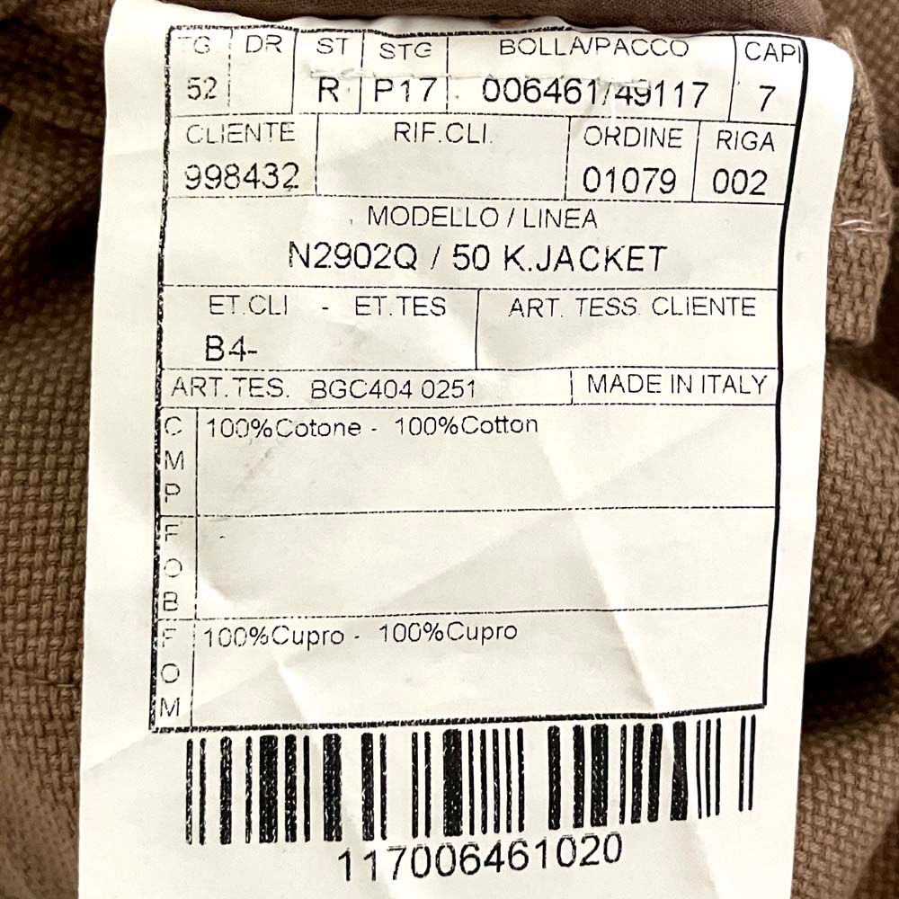 BOGLIOLI ボリオリ K.JACKET 段返り3B コットン シングル テーラード