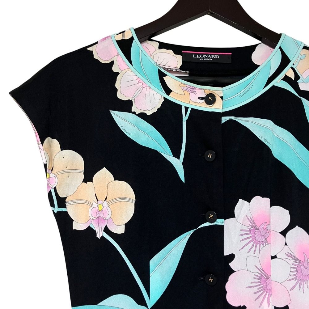 美品 LEONARD FASHION レオナールファッション カンカンストレッチ