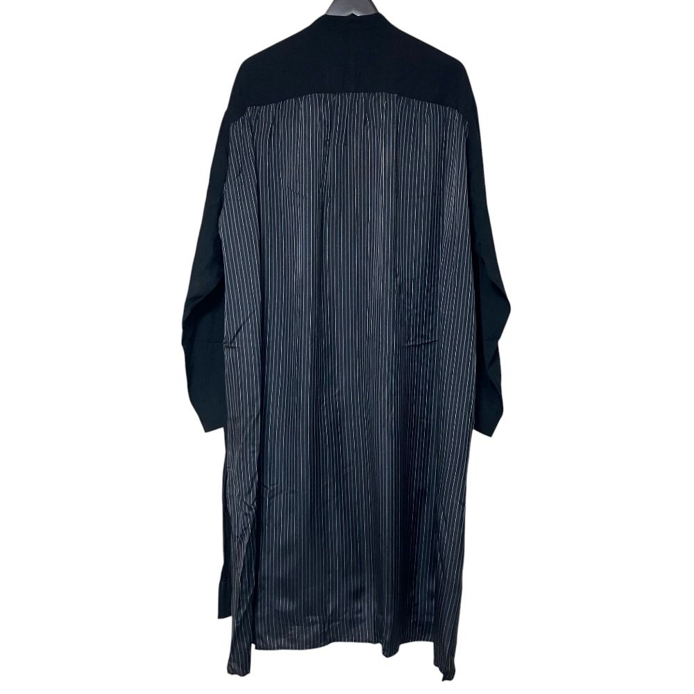 【美品】ワイズ ヨウジヤマモト ストライプ シャツワンピース ロング 黒 2 美品 S'YTE YOHJI YAMAMOTO サイト ヨウジヤマモト ストライプ柄