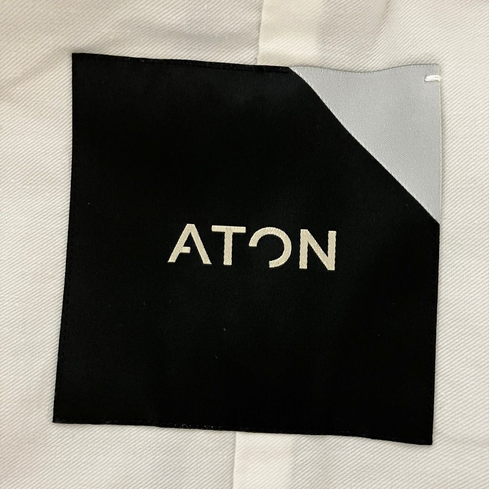 美品 ATON エイトン オーバーサイズ ダブルブレスト トレンチコート