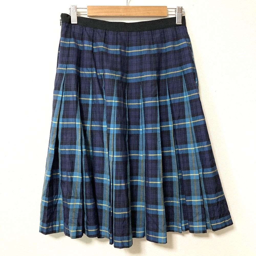 マーガレットハウエル チェック柄スカート ひざ丈 美品 MARGARET HOWELL マーガレットハウエル チェック柄 ひざ丈 フレア