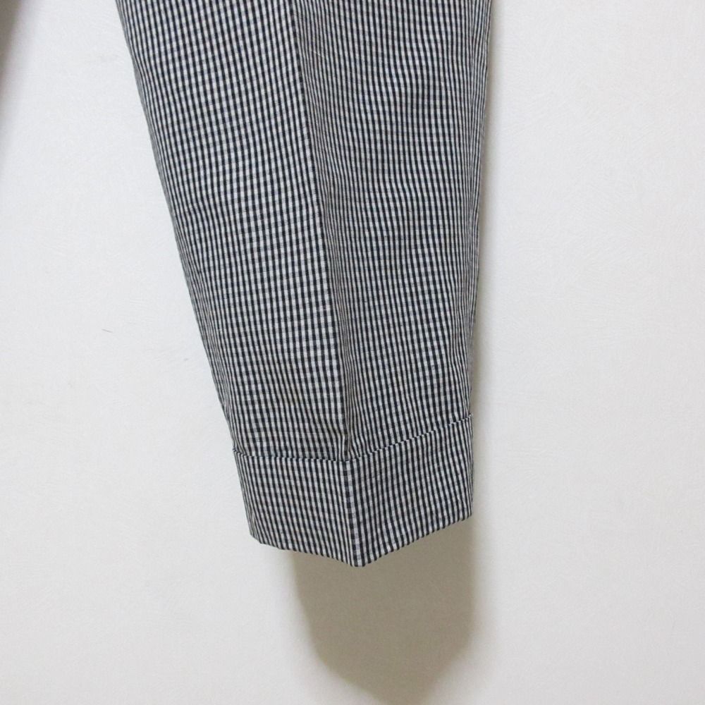 2025SS マーガレット ハウエル コットンリネンギンガムチェックパンツ1 未使用 25SS マーガレットハウエル COTTON LINEN GINGHAM ギンガム