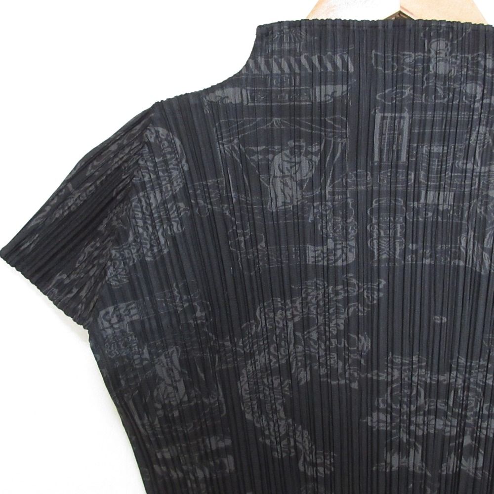 プリーツプリーズ　フレンチスリーブ　イッセイミヤケ 美品 PLEATS PLEASE ISSEY MIYAKE プリーツプリーズ イッセイミヤケ