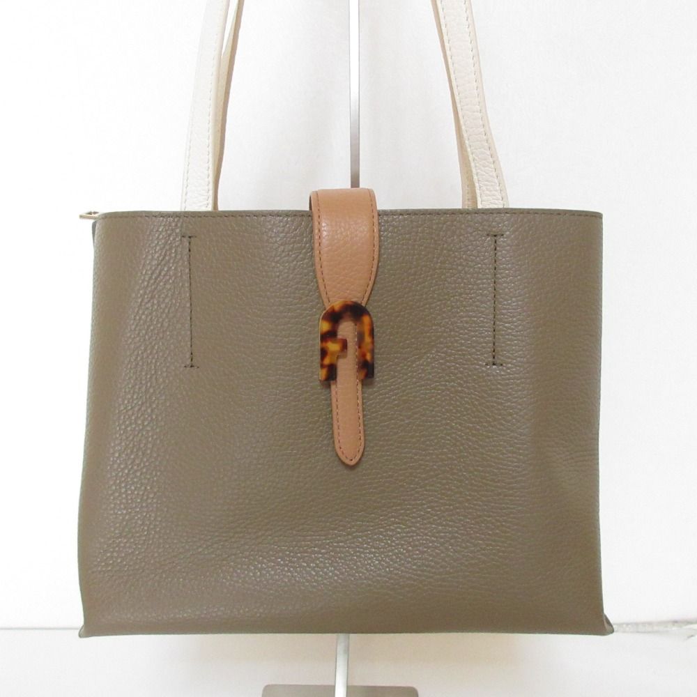 美品 FURLA フルラ SOFIA ソフィア レザー アーチロゴ トートバッグ