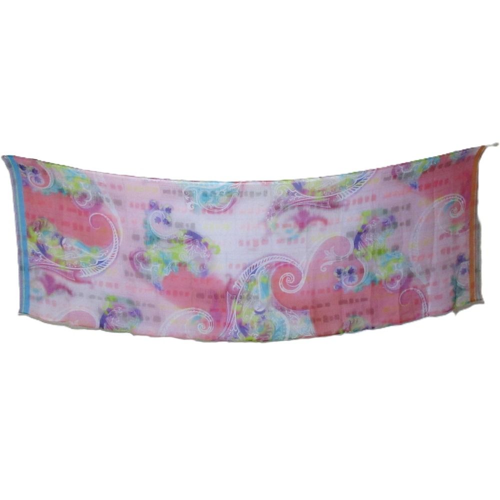 美品 ETRO エトロ ペイズリー　ストール スカーフ マルチカラー 上品 美品 ETRO エトロ ペイズリー柄 シルク100％ 大判スカーフ ストール