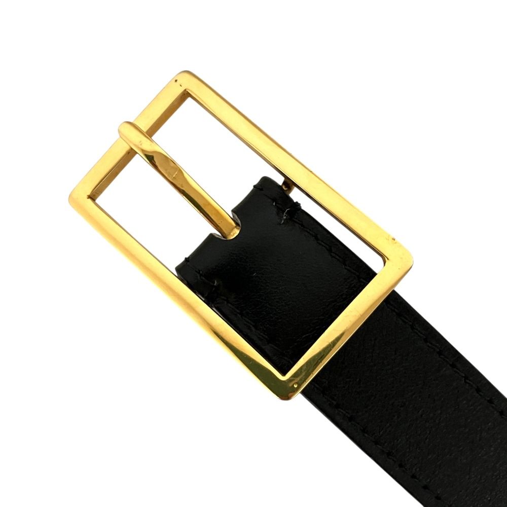 美品 CHANEL シャネル ココマーク レザーベルト サイズ75 ブラック
