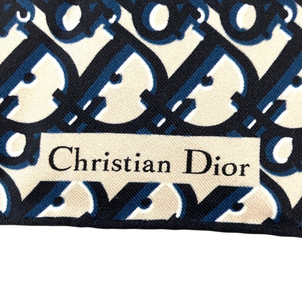 美品 Christian Dior クリスチャンディオール オブリーク シルクツイル