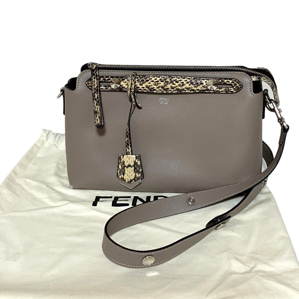 良品 FENDI フェンディ バイザウェイ ミディアム パイソン レザー 2WAY