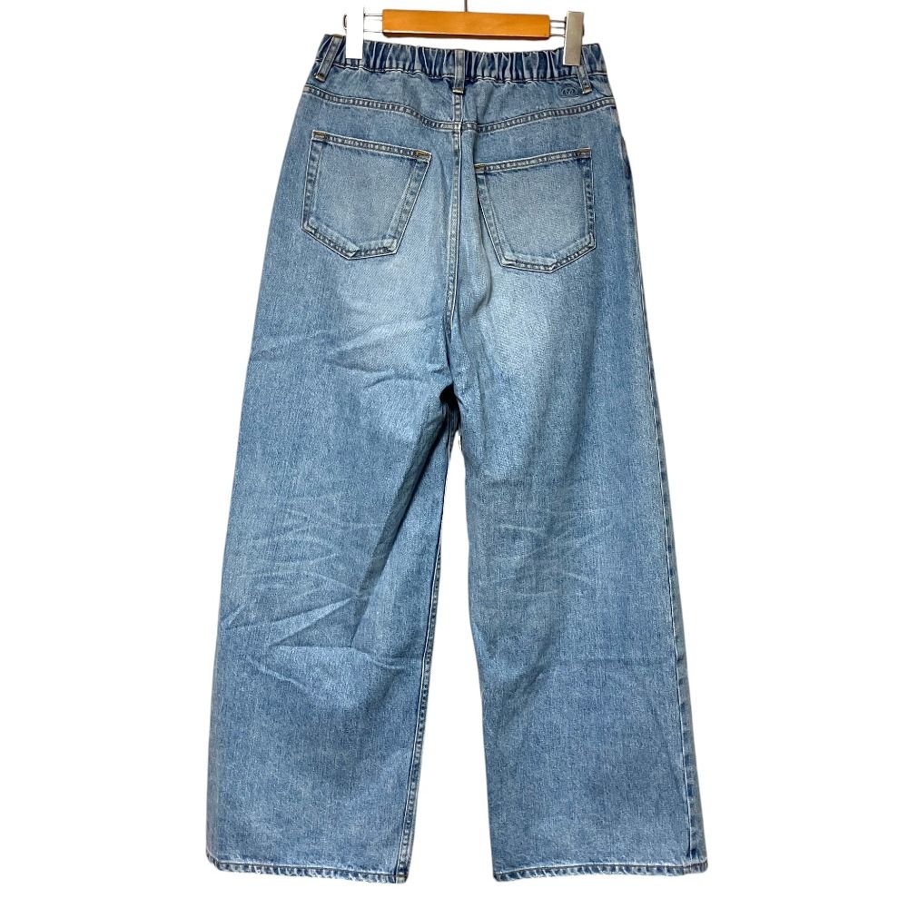 美品 Drawer ドゥロワー ブリーチデニム5Pドロストパンツ 6514-299