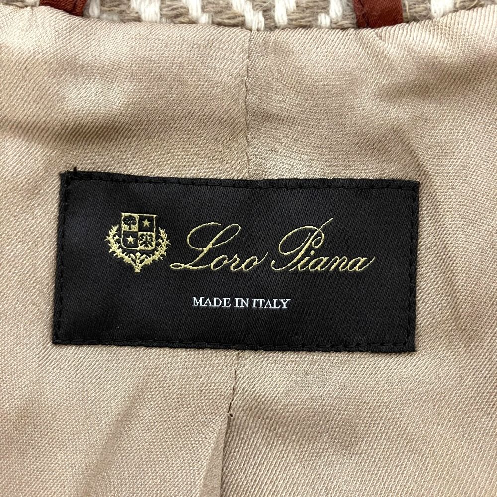 美品 Loro Piana ロロピアーナ くるみボタン カシミヤ ヘリンボーン