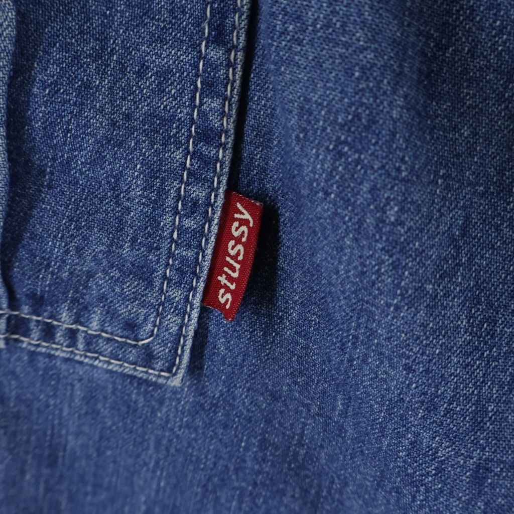STUSSY (ステューシー) 90s 赤タグ USA製 デニム カーゴパンツ