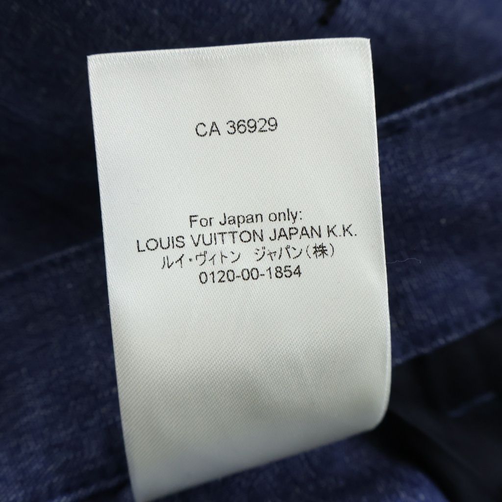 LOUIS VUITTON ルイヴィトン 25SS LV ブラゾン エンベリッシュド デニムパンツ インディゴ RM251MM RBA HSD05W LOUIS VUITTON (ルイヴィトン) 25SS LV ブラゾン エンベリッシュド