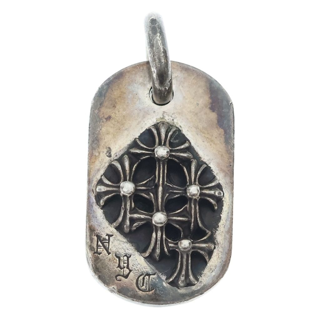 クロムハーツ　レイズドドッグタグ チャーム シルバーネックレストップ CHROME HEARTS (クロムハーツ) RAISED DOGTAG レイズドドッグタグ