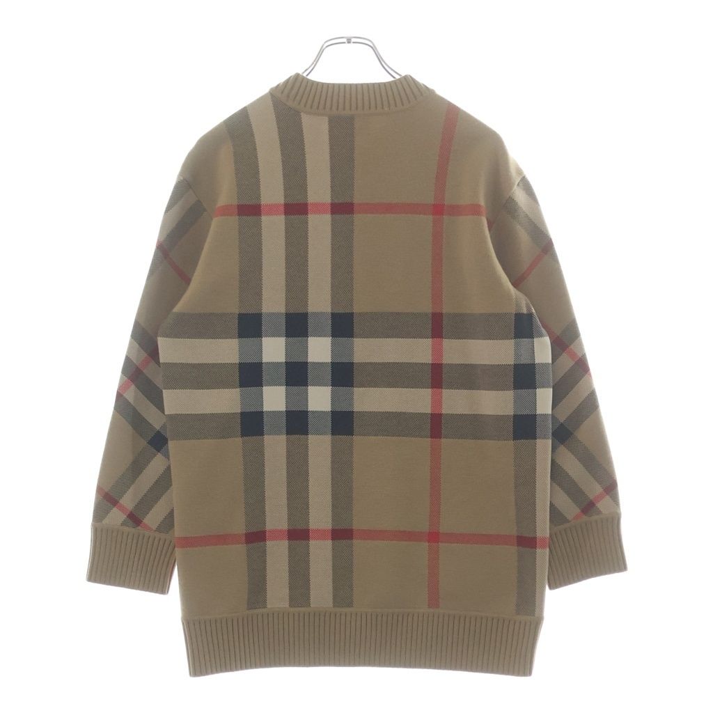BURBERRY バーバリー CHECK TECHNICAL WOOL JACQUARD SWEATER ノバチェック テクニカルウールジャガード クルーネックニット セーター ブラウン 8039152 BURBERRY (バーバリー) CHECK TECHNICAL WOOL JACQUARD SWEATER ノバ