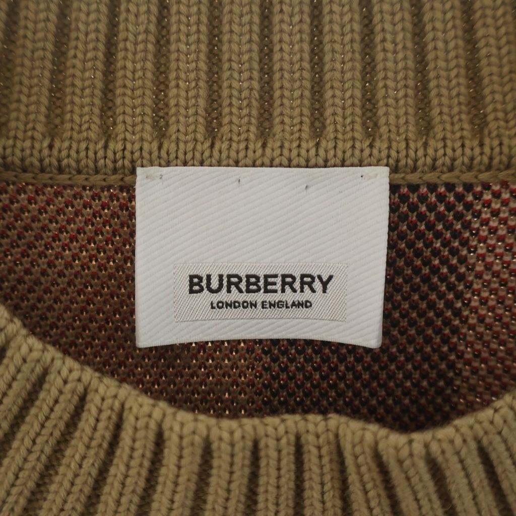 BURBERRY バーバリー CHECK TECHNICAL WOOL JACQUARD SWEATER ノバチェック テクニカルウールジャガード クルーネックニット セーター ブラウン 8039152 BURBERRY (バーバリー) CHECK TECHNICAL WOOL JACQUARD SWEATER ノバ