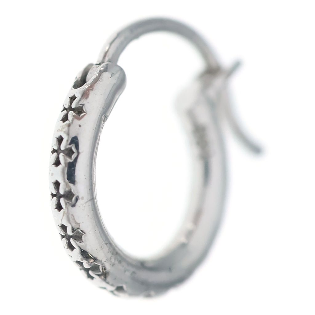 CHROME HEARTS (クロムハーツ) 18K HOOP TFL SML フープピアス WG