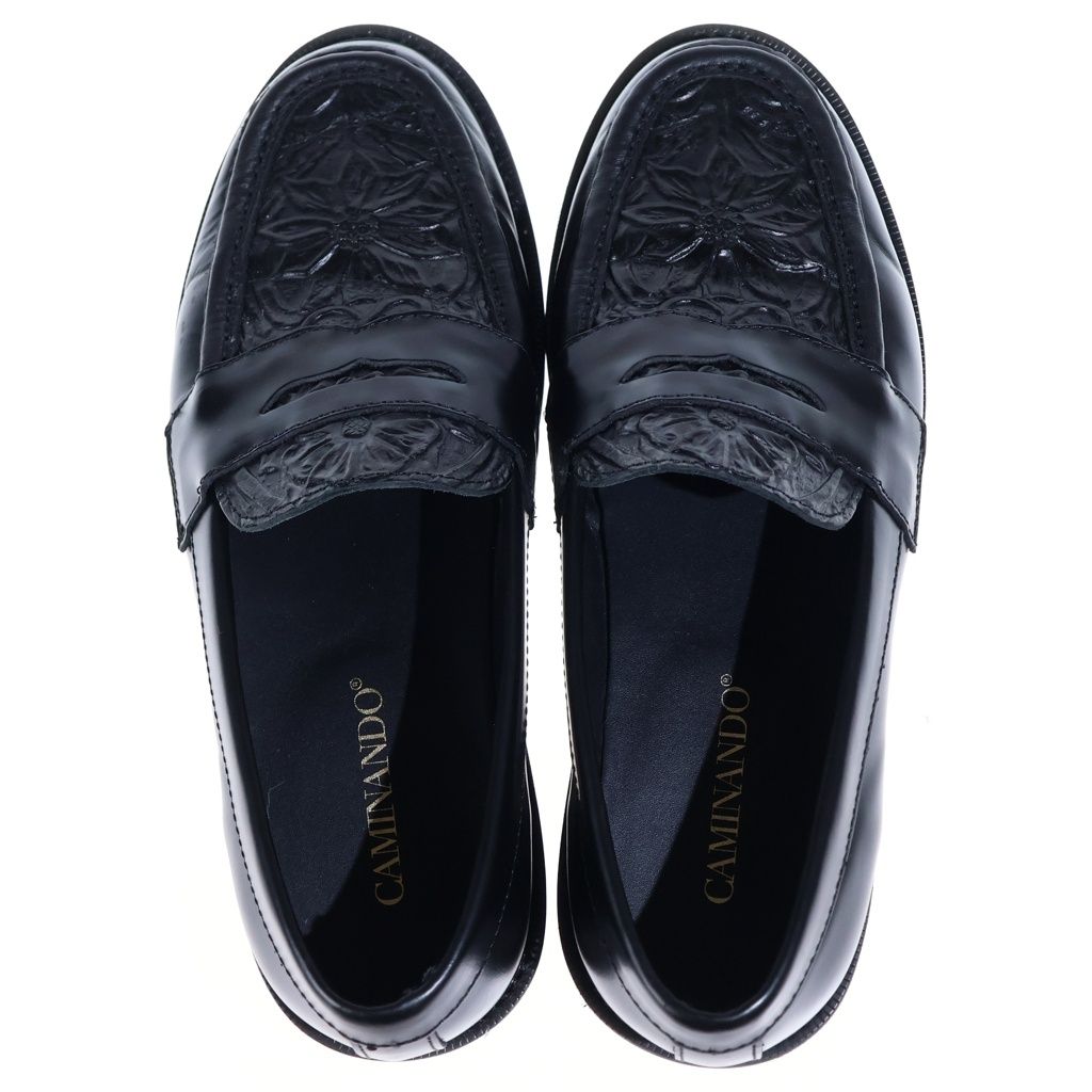 CAMINANDO (カミナンド) KITH Exclusive Dais Loafer - Black Embossed