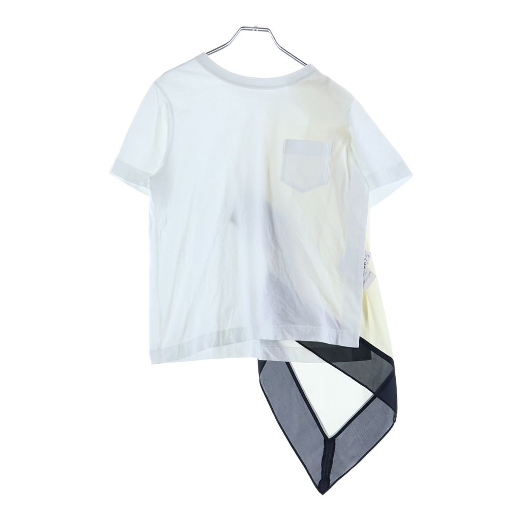 【新品未使用】sacai スカーフドッキング半袖カットソー Sacai (サカイ) スカーフドッキング クルーネック 半袖Tシャツ