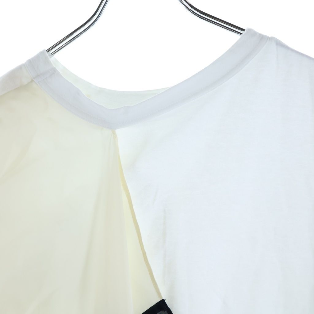 【新品未使用】sacai スカーフドッキング半袖カットソー Sacai (サカイ) スカーフドッキング クルーネック 半袖Tシャツ