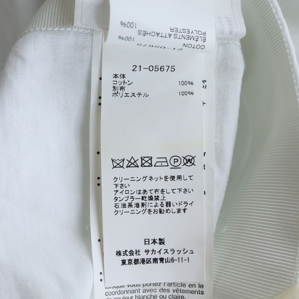 Sacai (サカイ) スカーフドッキング クルーネック 半袖Tシャツ