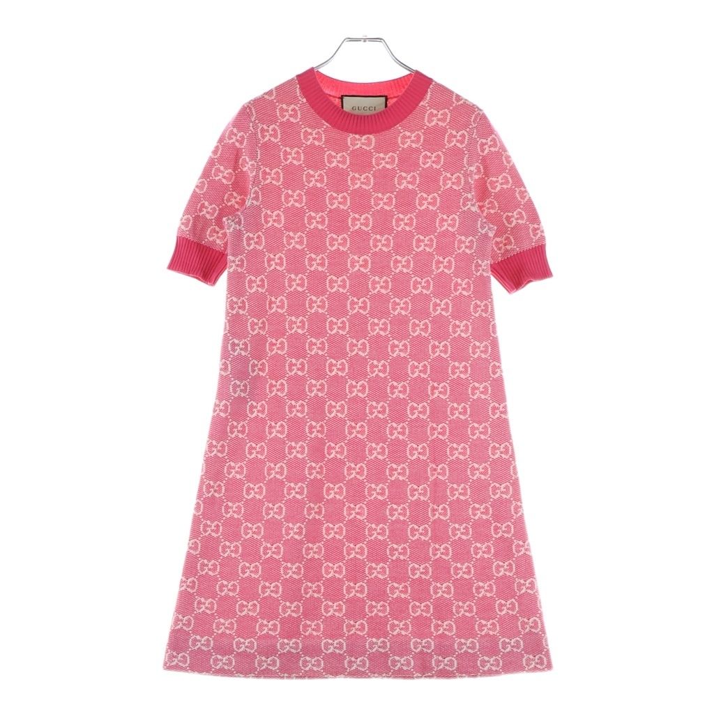 GUCCI (グッチ) GG Pattern GG総柄 ワンピース ピンク レディース