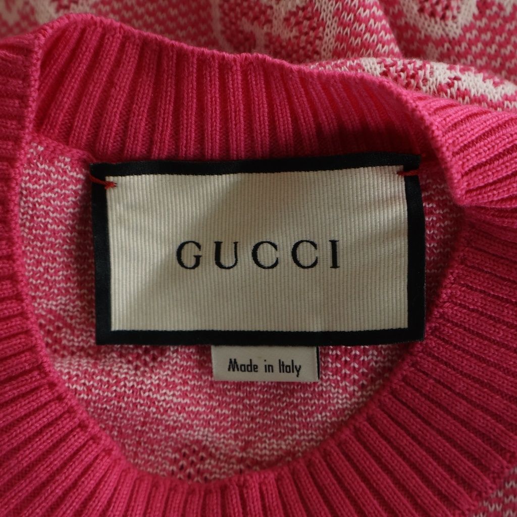 GUCCI (グッチ) GG Pattern GG総柄 ワンピース ピンク レディース