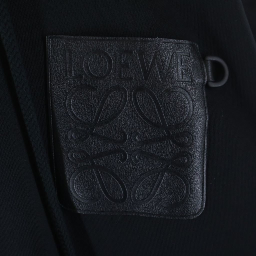 LOEWE (ロエベ) ANAGRAM PATCH POCKET HOODIE アナグラム レザーパッチ