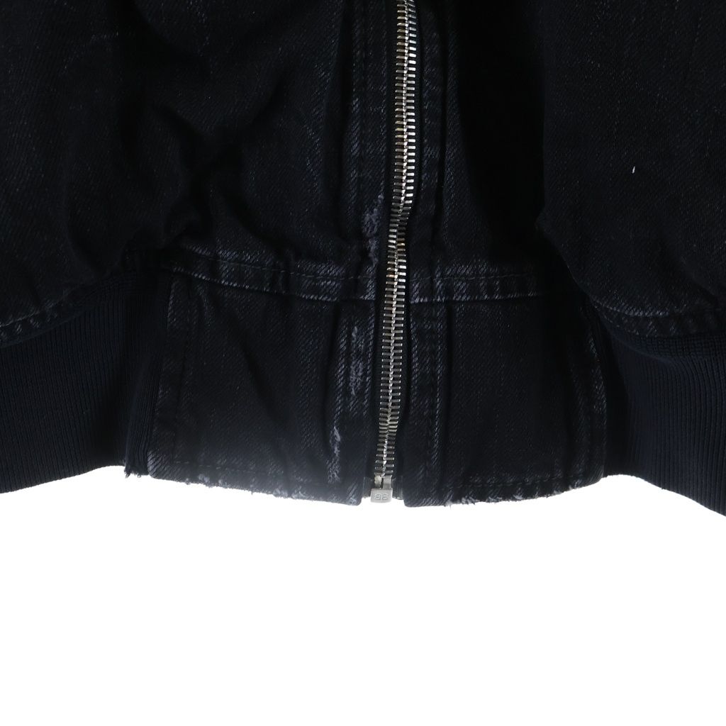 BALENCIAGA (バレンシアガ) STANDARD BOMBER ダメージ加工デニム